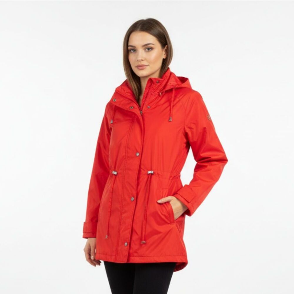 Bass Red Long Sleeve Zip Utility Barn Jacket Coat M